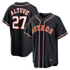 H.Astros #27 Jose Altuve Player Black Fashion Out Home Game Ddoa Stitched Jerseys