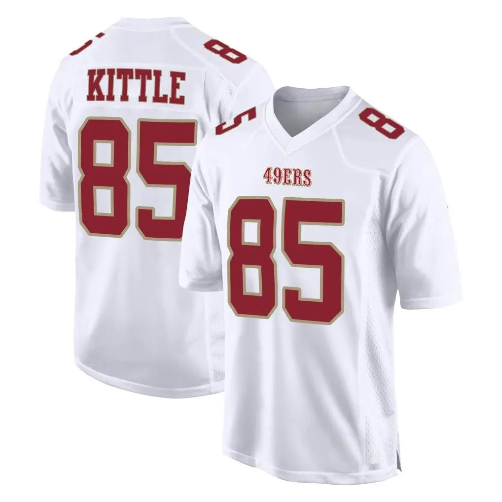 SF.49ers #85 George Kittle Player White Fashion Home Game Ddoa Stitched Jerseys