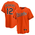 B.Orioles #12 Dylan Beavers Player Orange Home Game Ddoa Stitched Jerseys