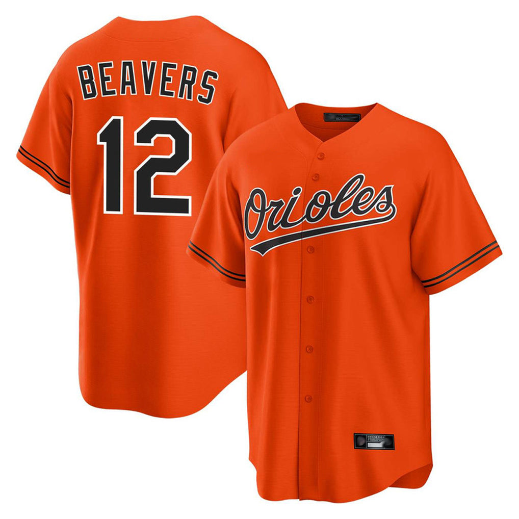 B.Orioles #12 Dylan Beavers Player Orange Home Game Ddoa Stitched Jerseys