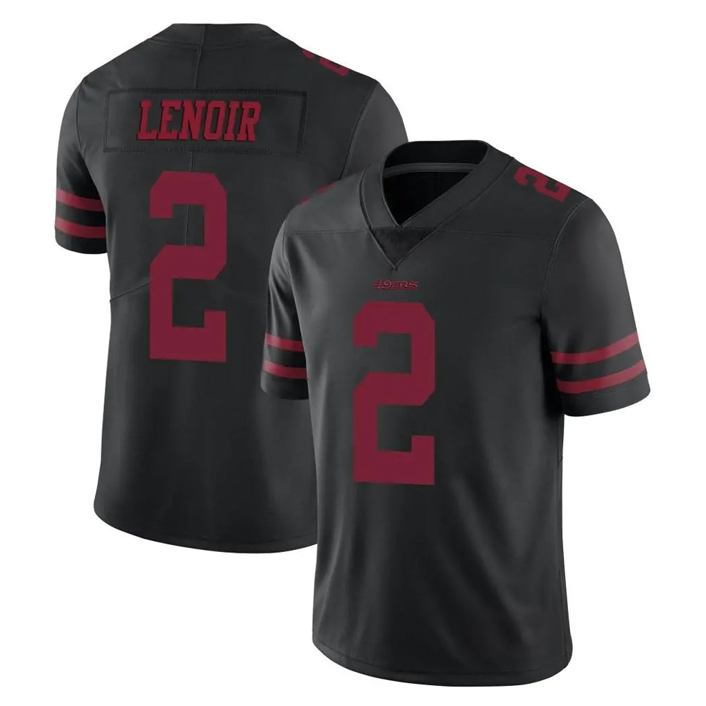 SF.49ers #2 Deommodore Lenoir Player Black Alternate Limited Vapor Untouchable Home Game Ddoa Stitched Jerseys