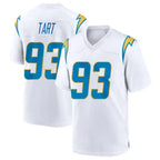 LA.Chargers #93 Teair Tart Player White Home Game Ddoa Stitched Jerseys