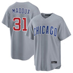C.Cubs #31 Greg Maddux Player Gray Home Game Ddoa Stitched Jerseys