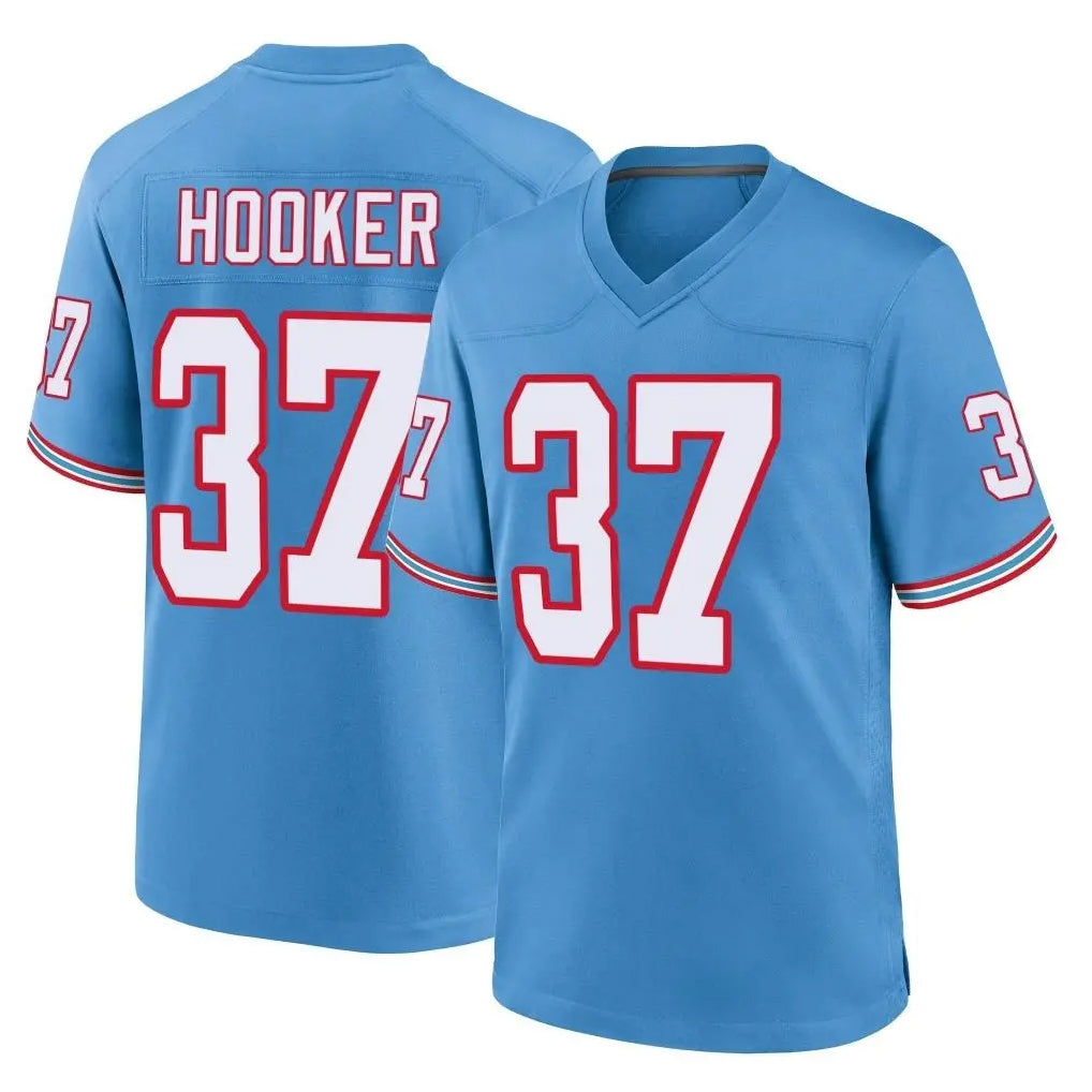 T.Titans #37 Amani Hooker Player Light Blue Oilers Throwback Home Game Ddoa Stitched Jerseys
