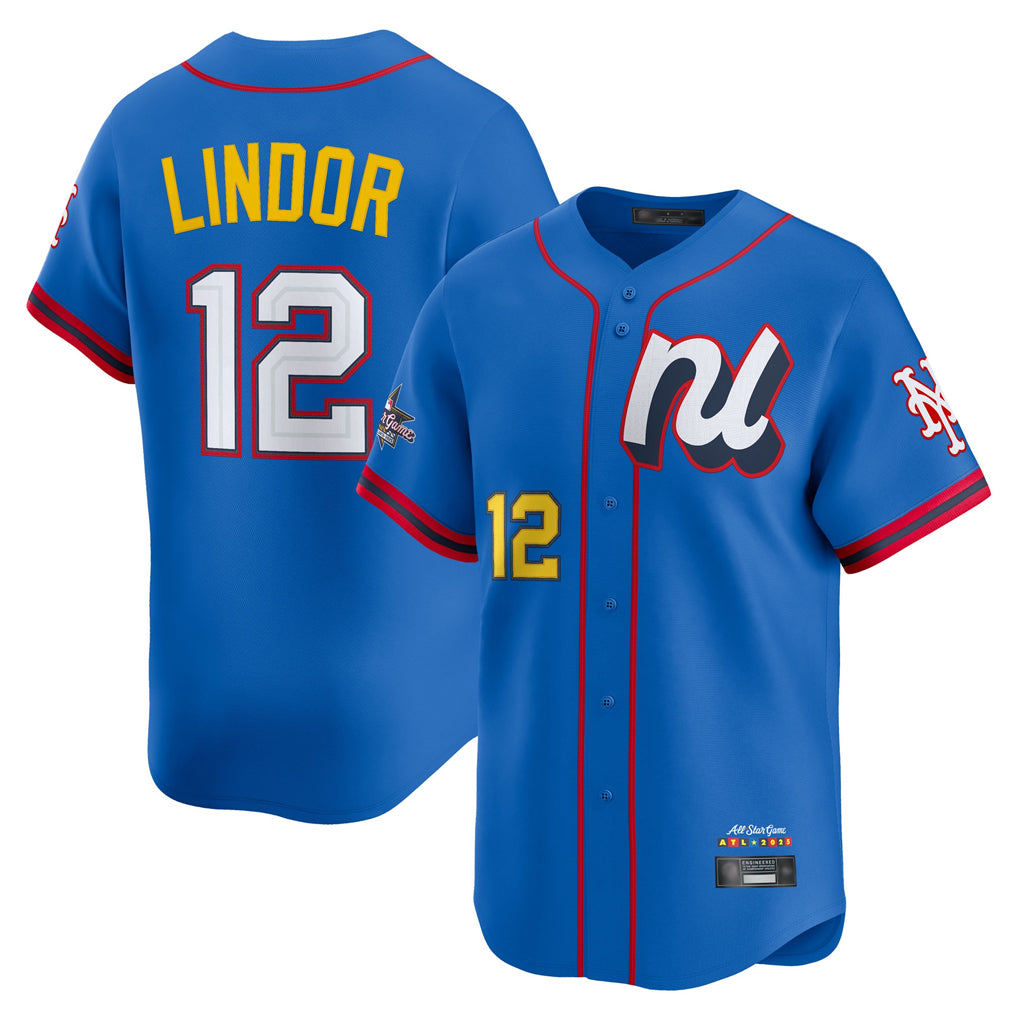 NY.Mets #12 Francisco Lindor Player Blue All-Star Edition Limited Ddoa Stitched Jerseys