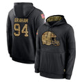 C.Browns #94 Mason Graham Player Black Salute to Service Pullover Hoodies Limited Ddoa Stitched Jerseys