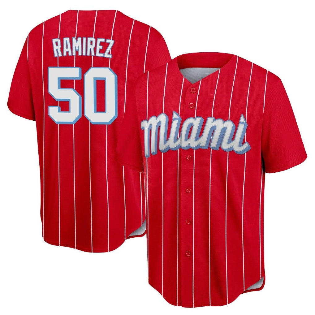 M.Marlins #50 Agustin Ramirez Player Red City Connect Home Game Ddoa Stitched Jerseys