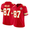 KC.Chiefs #87 Travis Kelce Player Red Limited Vapor F.U.S.E. Home Game Ddoa Stitched Jerseys