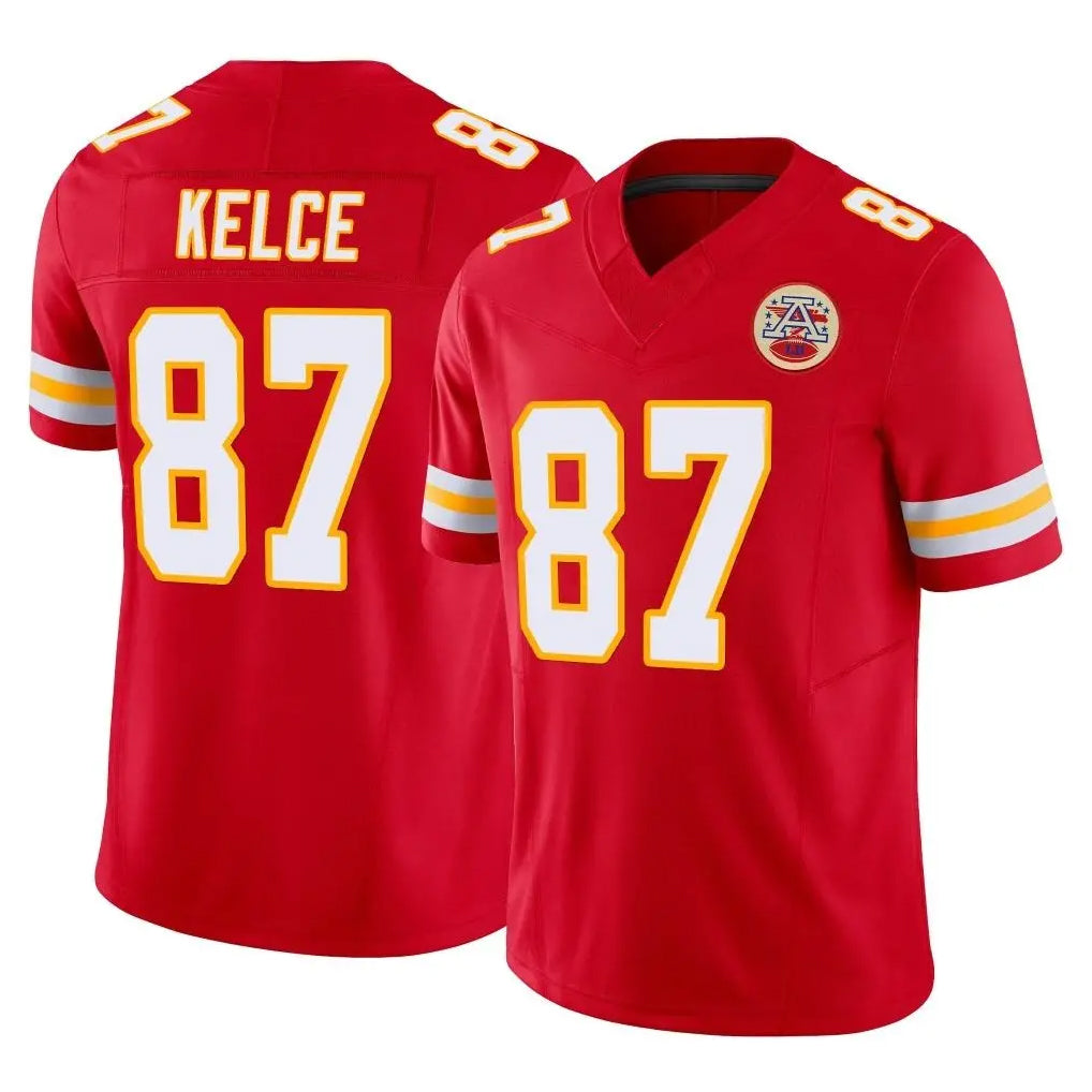 KC.Chiefs #87 Travis Kelce Player Red Limited Vapor F.U.S.E. Home Game Ddoa Stitched Jerseys