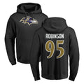 B.Ravens #95 Tavius Robinson Player Black Pullover Hoodie Ddoa Stitched Jerseys