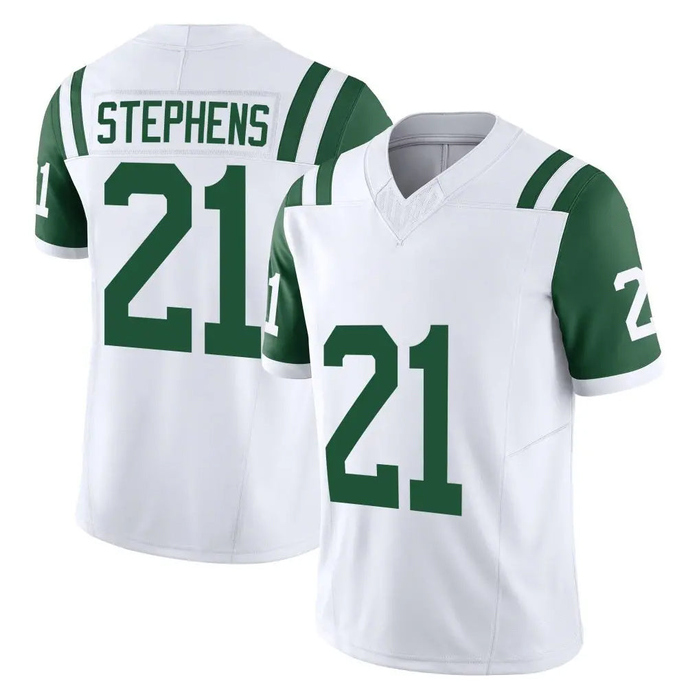 NY.Jets #21 Brandon Stephens Player White Limited Classic Vapor F.U.S.E. Home Game Ddoa Stitched Jerseys