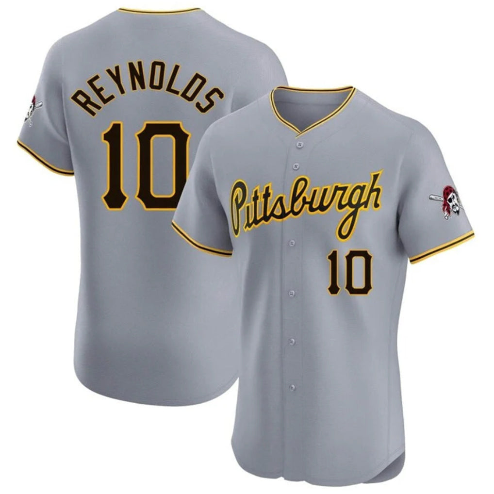 P.Pirates #10 Bryan Reynolds Player Gray Road Home Limited Elite Ddoa Stitched Jerseys