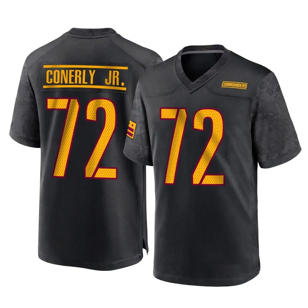 W.Commanders #72 Josh Conerly Jr. Player Black Home Game Ddoa Stitched Jerseys
