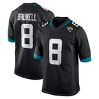 J.Jaguars #8 Mark Brunell?Player Black Home Game Ddoa Stitched Jerseys