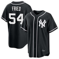 NY.Yankees #54 Max Fried Player Black Out Game Ddoa Stitched Jerseys