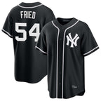 NY.Yankees #54 Max Fried Player Black Out Game Ddoa Stitched Jerseys