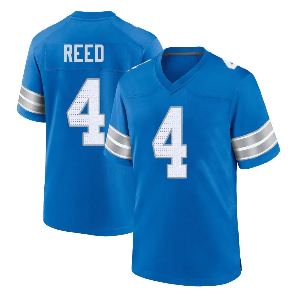 D.Lions #4 D.J. Reed Player Blue Alternate Home Game Ddoa Stitched Jerseys