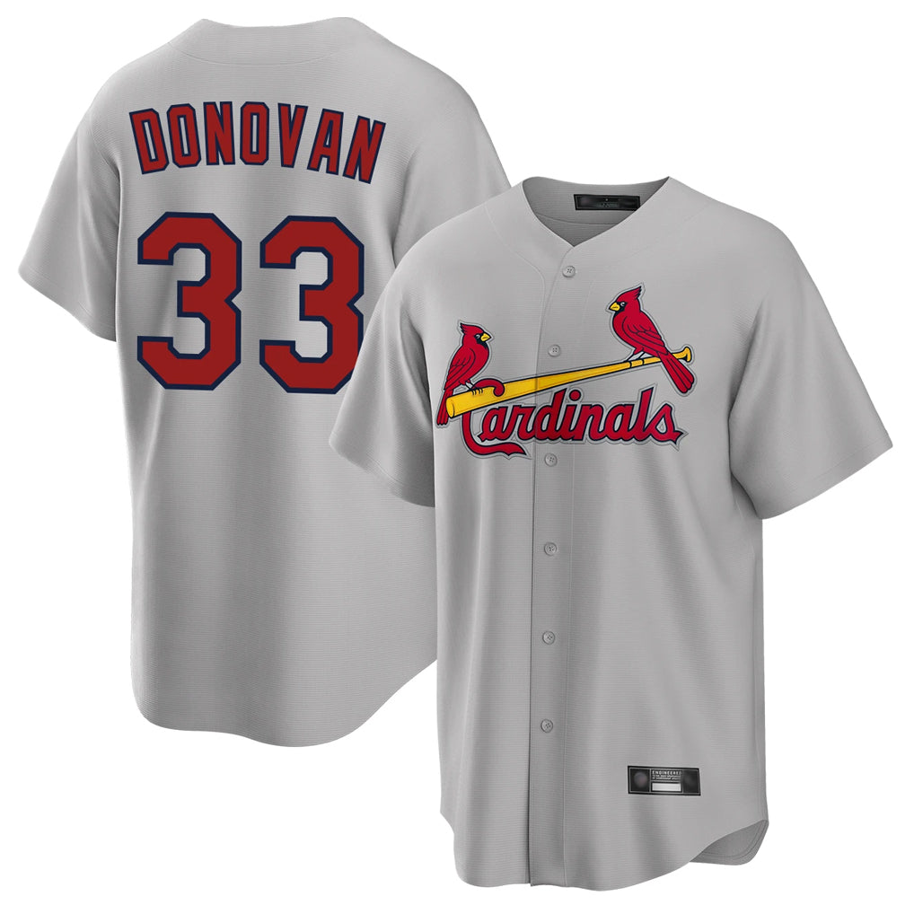 St. Louis Cardinals #33 Brendan Donovan Player Gray Home Game Ddoa Stitched Jerseys