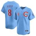 C.Cubs #8 Ian Happ Player Light Blue Limited Home Ddoa Stitched Jerseys