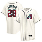 A.Diamondbacks #28 Nolan Arenado Player Cream Home Game Ddoa Stitched Jerseys