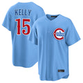 C.Cubs #15 Carson Kelly Player Light Blue Home Game Ddoa Stitched Jerseys