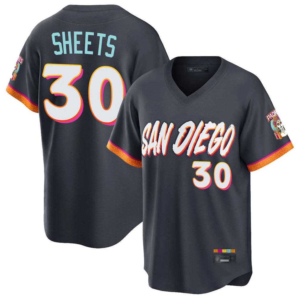 S.Diego Padres #30 Gavin Sheets Player Obsidian 2026 City Connect Home Limited T-shirt Ddoa Stitched Jerseys