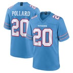 T.Titans #20 Tony Pollard Player Light Blue 2026 Game Home Ddoa Stitched Jerseys