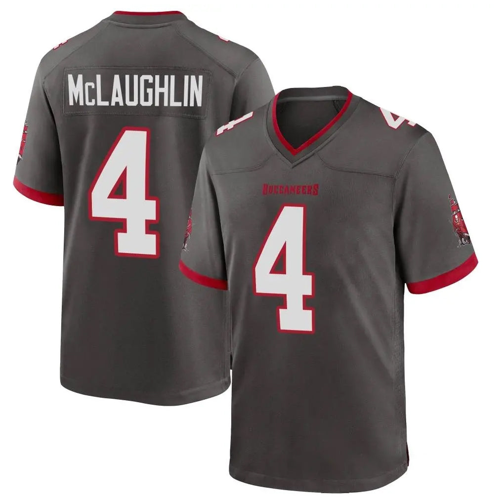 TB.Buccaneers #4 Chase McLaughlin Player Pewter Alternate Home Game Ddoa Stitched Jerseys