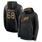 P.Eagles #68 Jordan Mailata Player Black Salute to Service Hoodies Limited Game Ddoa Stitched Jerseys