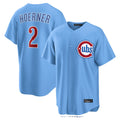 C.Cubs #2 Nico Hoerner Player Light Blue Home Game Ddoa Stitched Jerseys