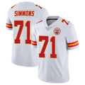 KC.Chiefs #71 Josh Simmons Player White Limited Vapor Untouchable Home Game Ddoa Stitched Jerseys