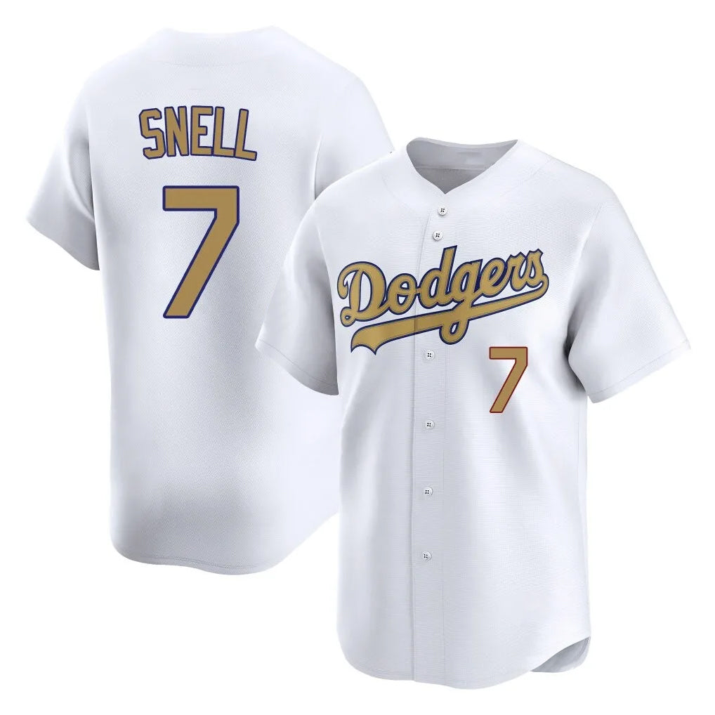 LA.Dodgers #7 Blake Snell Player Gold Collection Limited Home Ddoa Stitched Jerseys