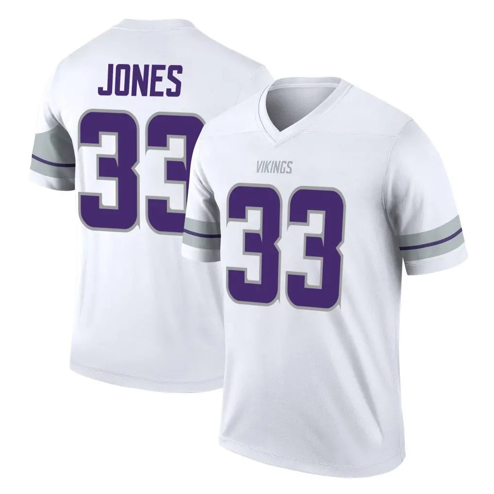 M.Vikings #33 Aaron Jones Sr. Player White Alternate Legend Home Game Ddoa Stitched Jerseys