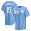 KC.Royals #19 Michael Massey Player Light Blue Home Game Ddoa Stitched Jerseys