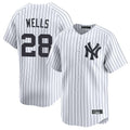 NY.Yankees #28 Austin Wells Player White Limited Home Ddoa Stitched Jerseys