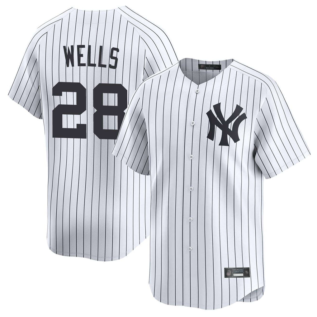 NY.Yankees #28 Austin Wells Player White Limited Home Ddoa Stitched Jerseys
