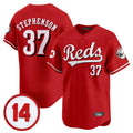 C.Reds #37 Tyler Stephenson Player Red Vapor Premier Limited Home Ddoa Stitched Jerseys