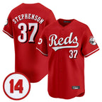 C.Reds #37 Tyler Stephenson Player Red Vapor Premier Limited Home Ddoa Stitched Jerseys