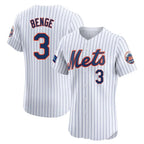 NY.Mets #3 Carson Benge Player White Home Limited Elite Ddoa Stitched Jerseys