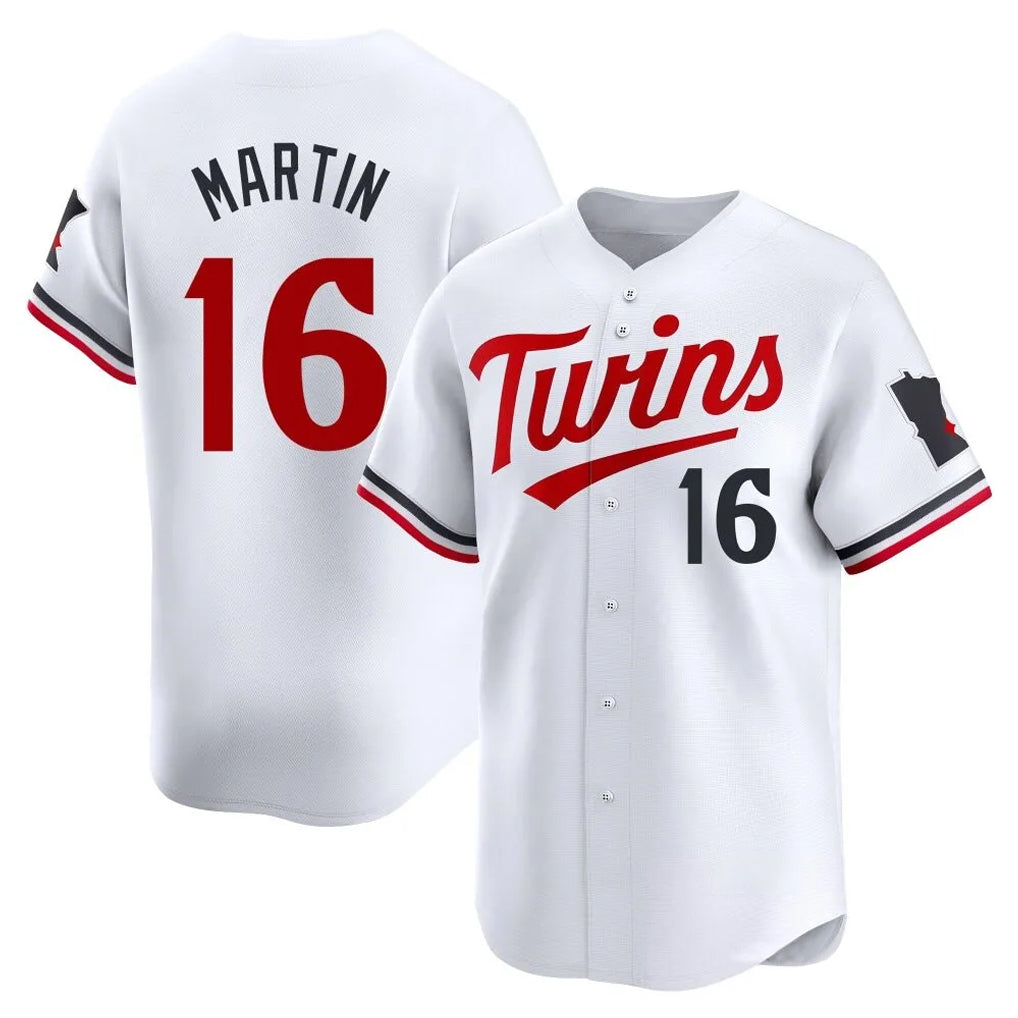 M.Twins #16 Austin Martin Player White Home Limited Ddoa Stitched Jerseys
