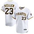 P.Pirates #23 Mitch Keller Player White Home Limited Ddoa Stitched Jerseys