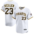 P.Pirates #23 Mitch Keller Player White Home Limited Ddoa Stitched Jerseys