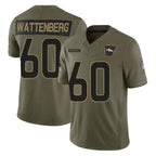 D.Broncos #60 Luke Wattenberg Player Olive 2025 Salute To Service Limited Home Game Ddoa Stitched Jerseys