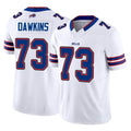 B.Bills #73 Dion Dawkins Player White Vapor F.U.S.E. Limited Home Game Ddoa Stitched Jerseys