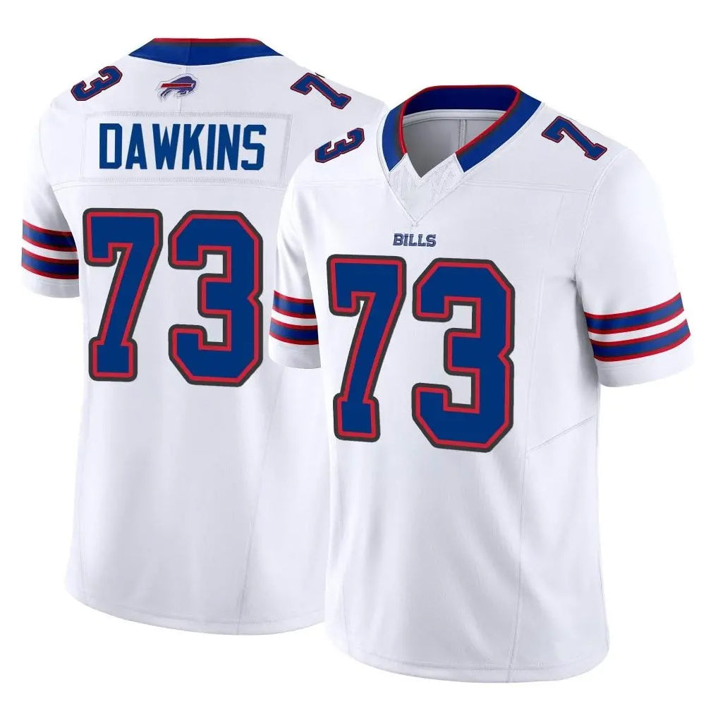 B.Bills #73 Dion Dawkins Player White Vapor F.U.S.E. Limited Home Game Ddoa Stitched Jerseys