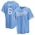 KC.Royals #6 Jonathan India Player Light Blue Home Game Ddoa Stitched Jerseys