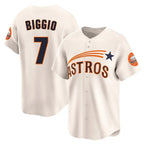 H.Astros #7 Craig Biggio Player Cream Throwback Cooperstown Collection Limited Ddoa Stitched Jerseys