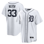 D.Tigers #33 Colt Keith Player White Home Game Ddoa Stitched Jerseys