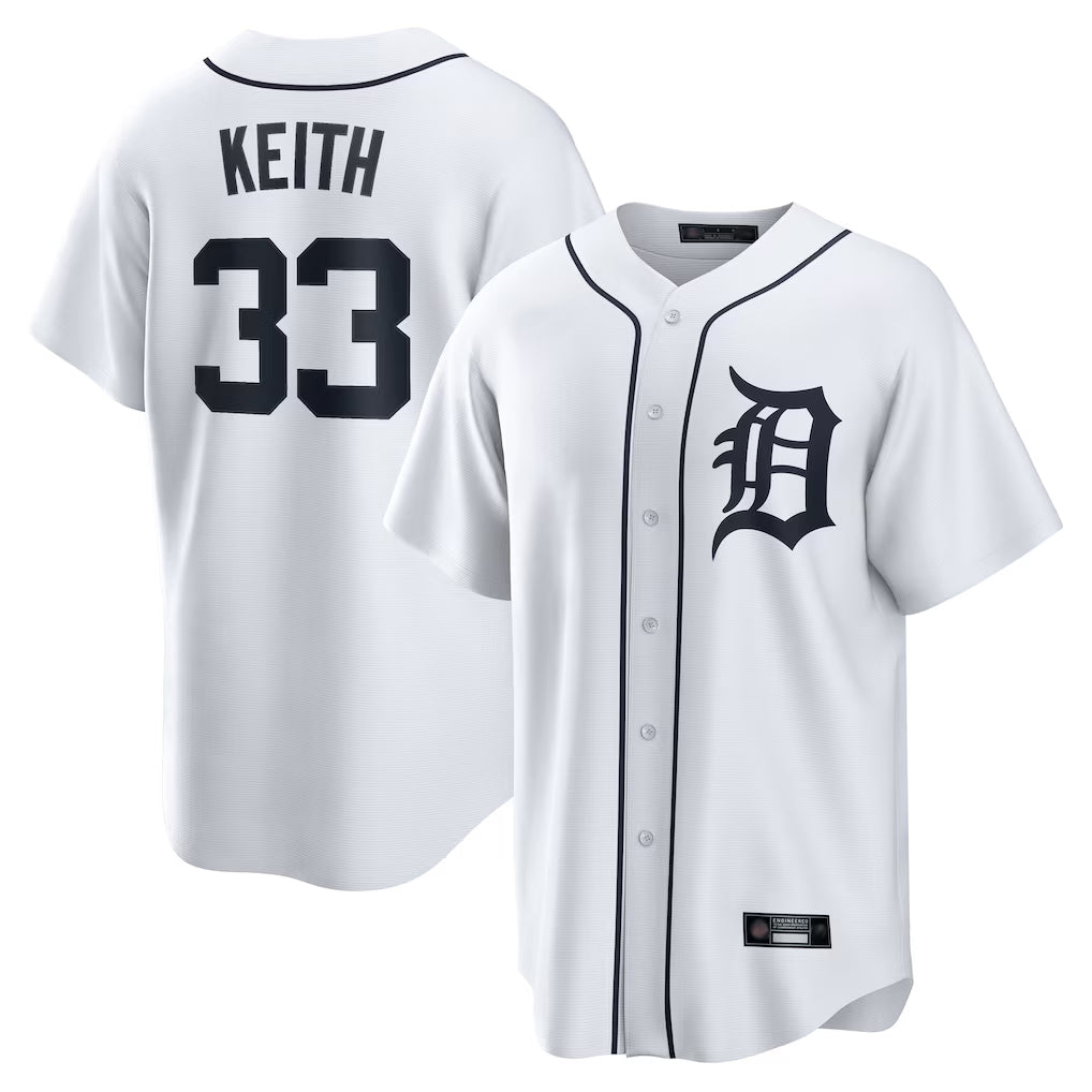 D.Tigers #33 Colt Keith Player White Home Game Ddoa Stitched Jerseys