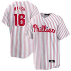 P.Phillies #16 Brandon Marsh Player White Home Game Ddoa Stitched Jerseys